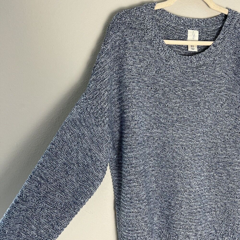Joie Sweater Womens Size XL Blue Knit Dolman Sleeve Pullover Side Button Hi Low - Picture 3 of 9